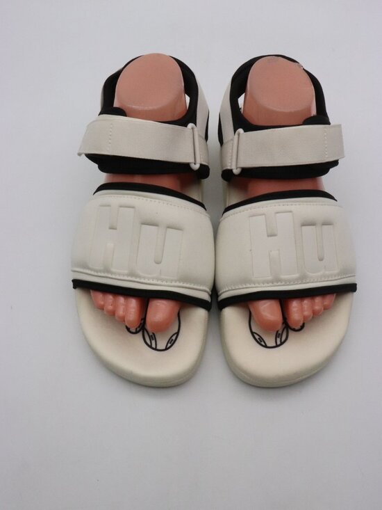 Adidas x Pharrell Hu Human Race Adilette 2.0 Men\'s Size 7 White Sandals GZ1891